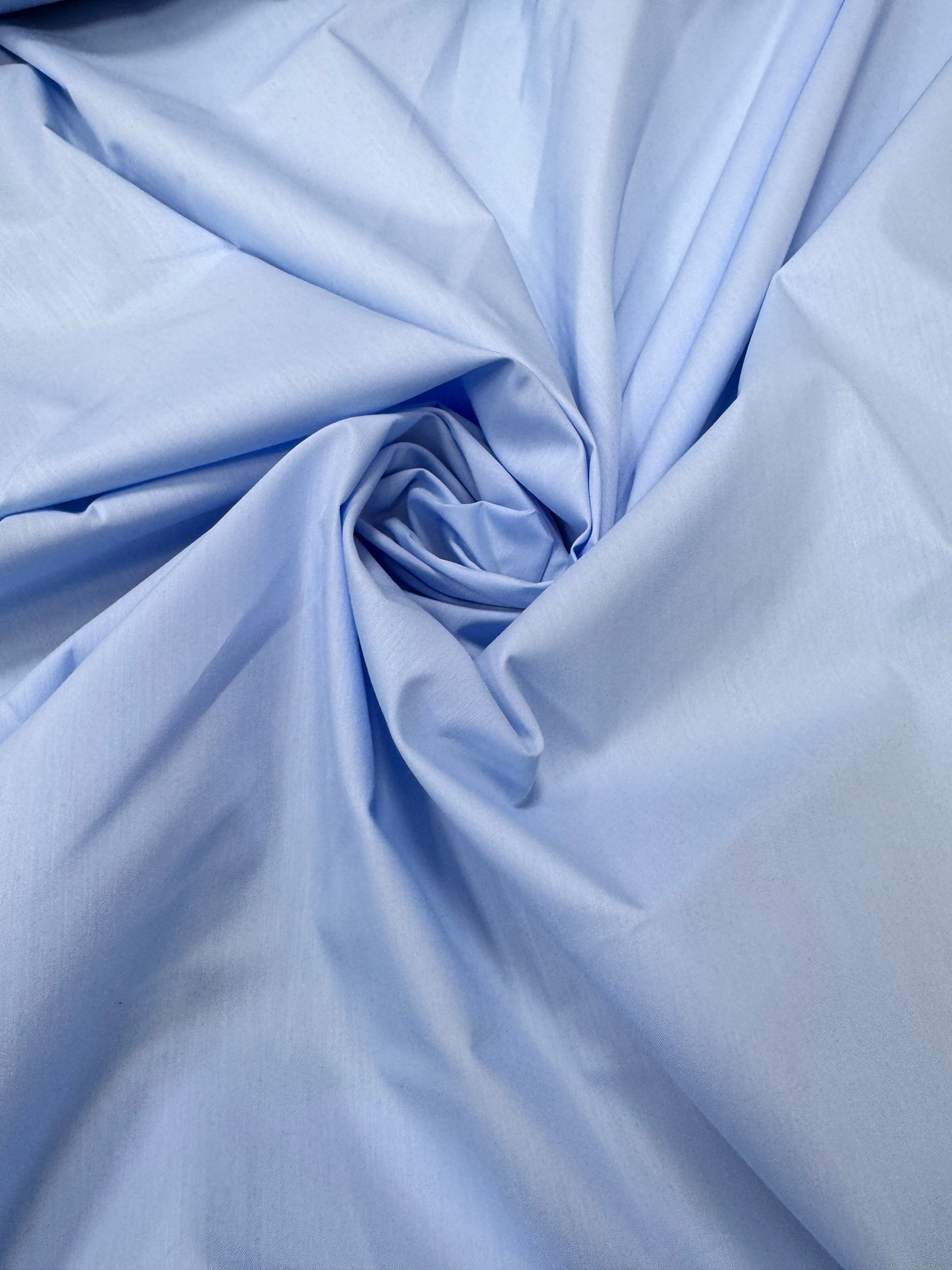Poplin cu elastan bleu