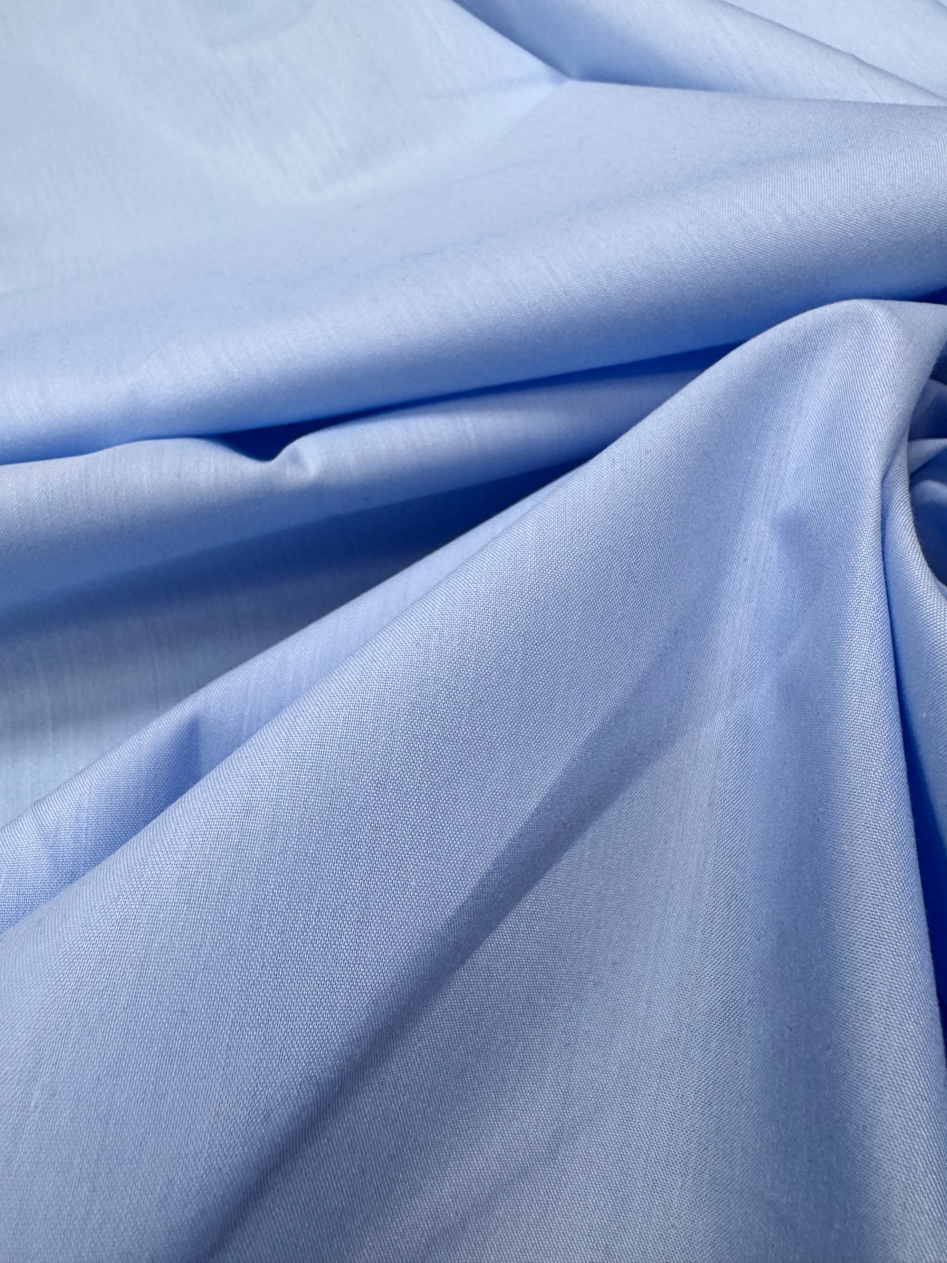 Poplin cu elastan bleu