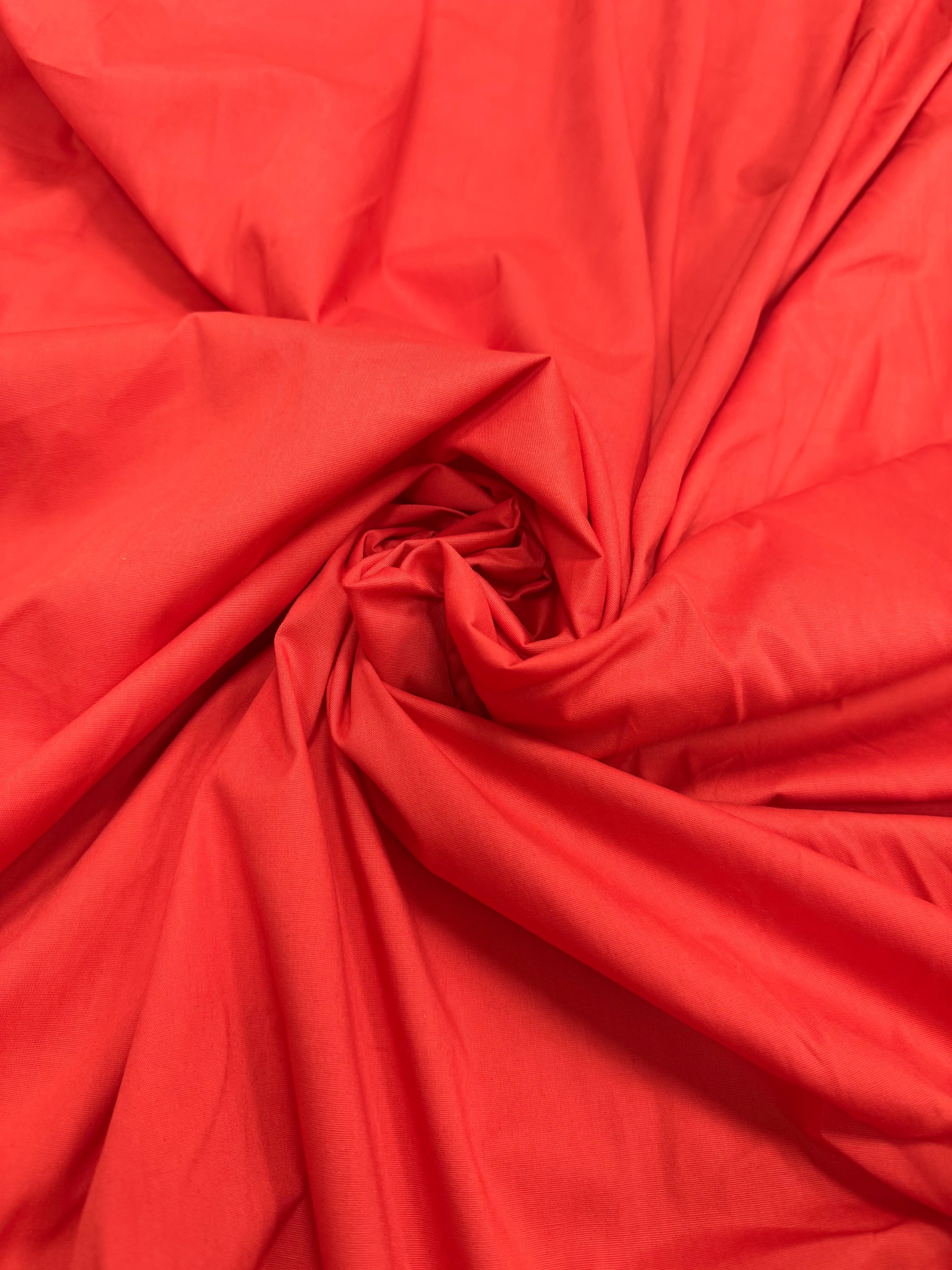 Poplin cu elastan Corai