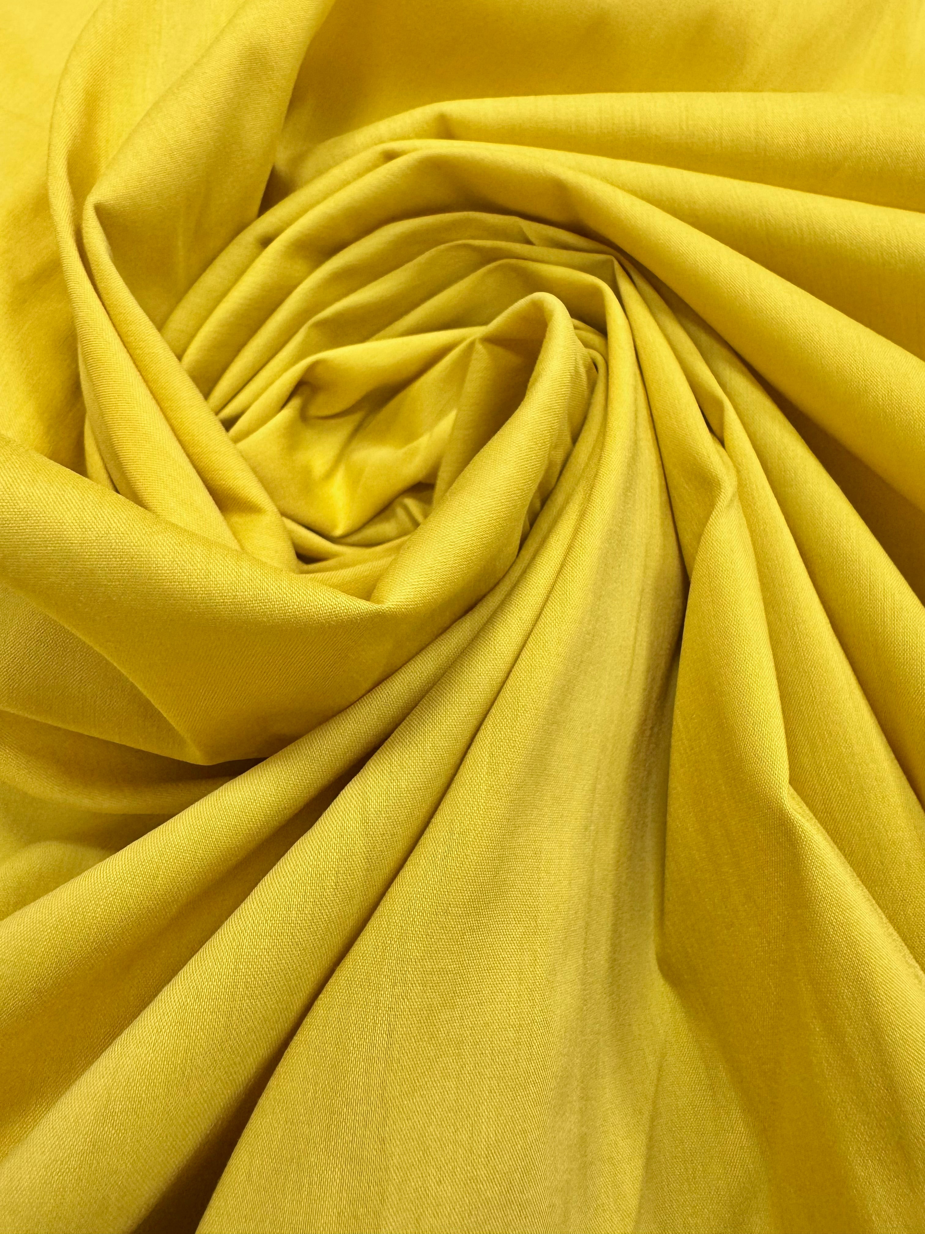 Poplin cu elastan Galben