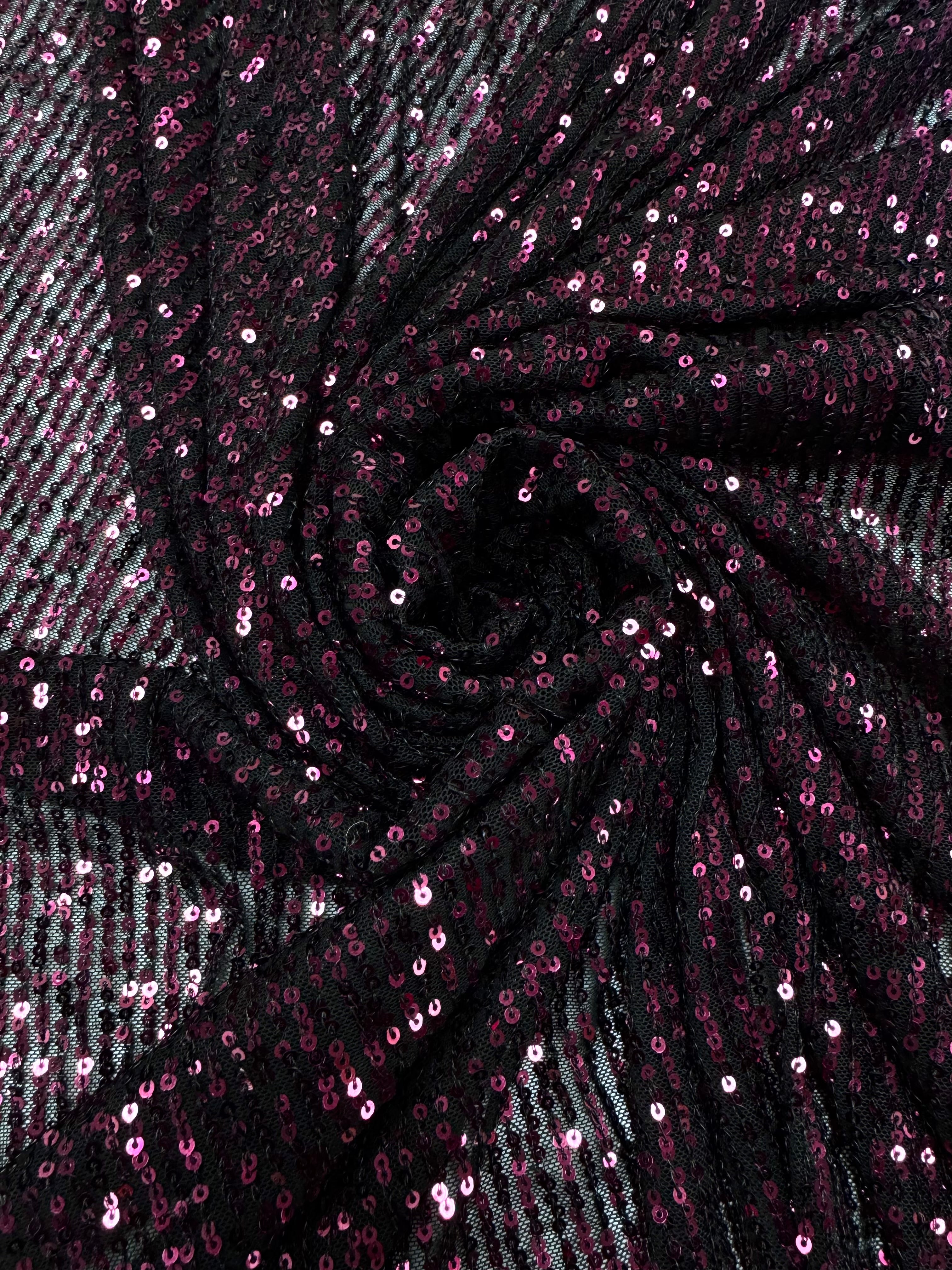 Paiete pe tull elastic, Magenta cu Negru