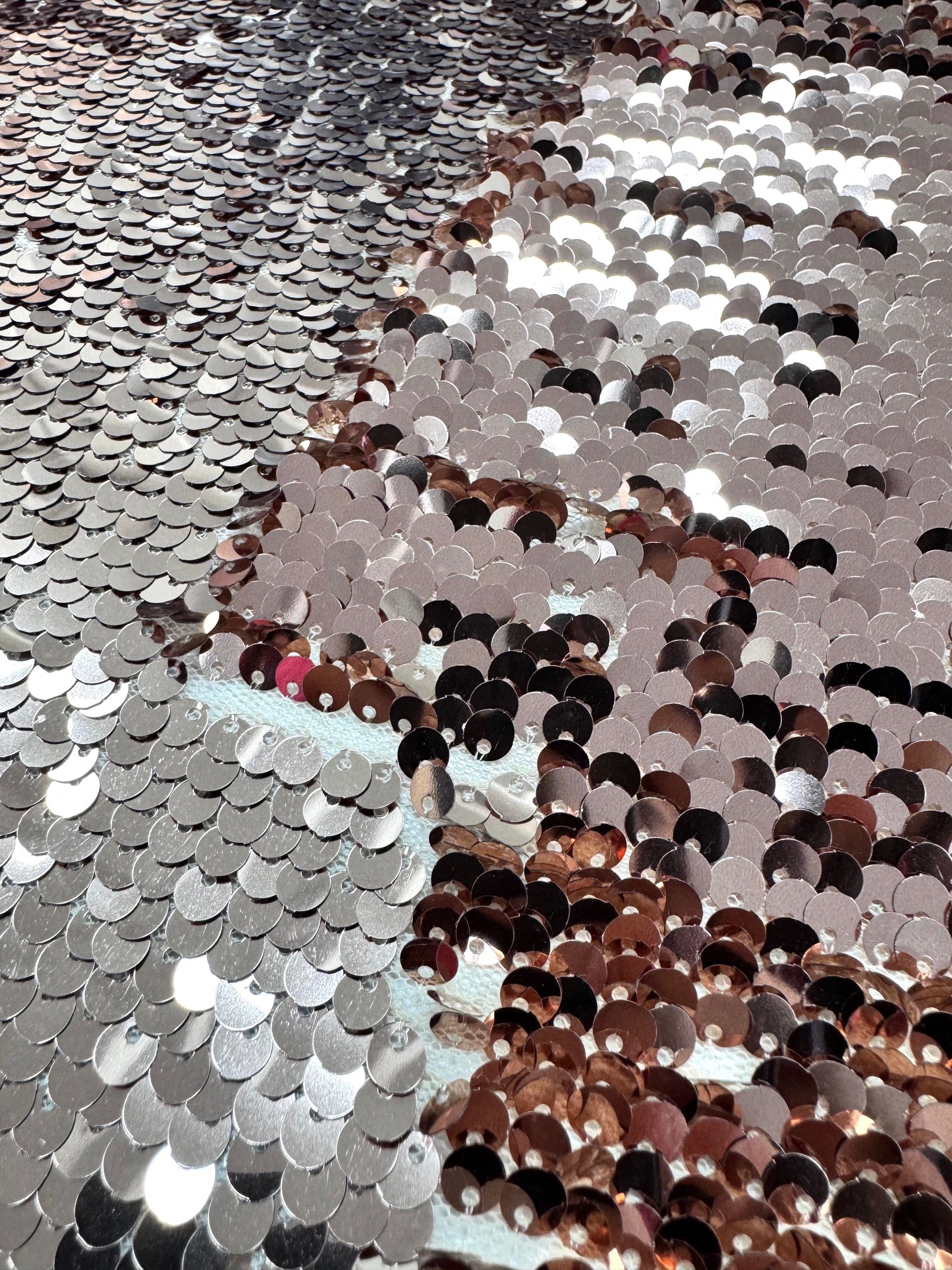 Paiete reversibile pe tull elastic, Auriu Roze