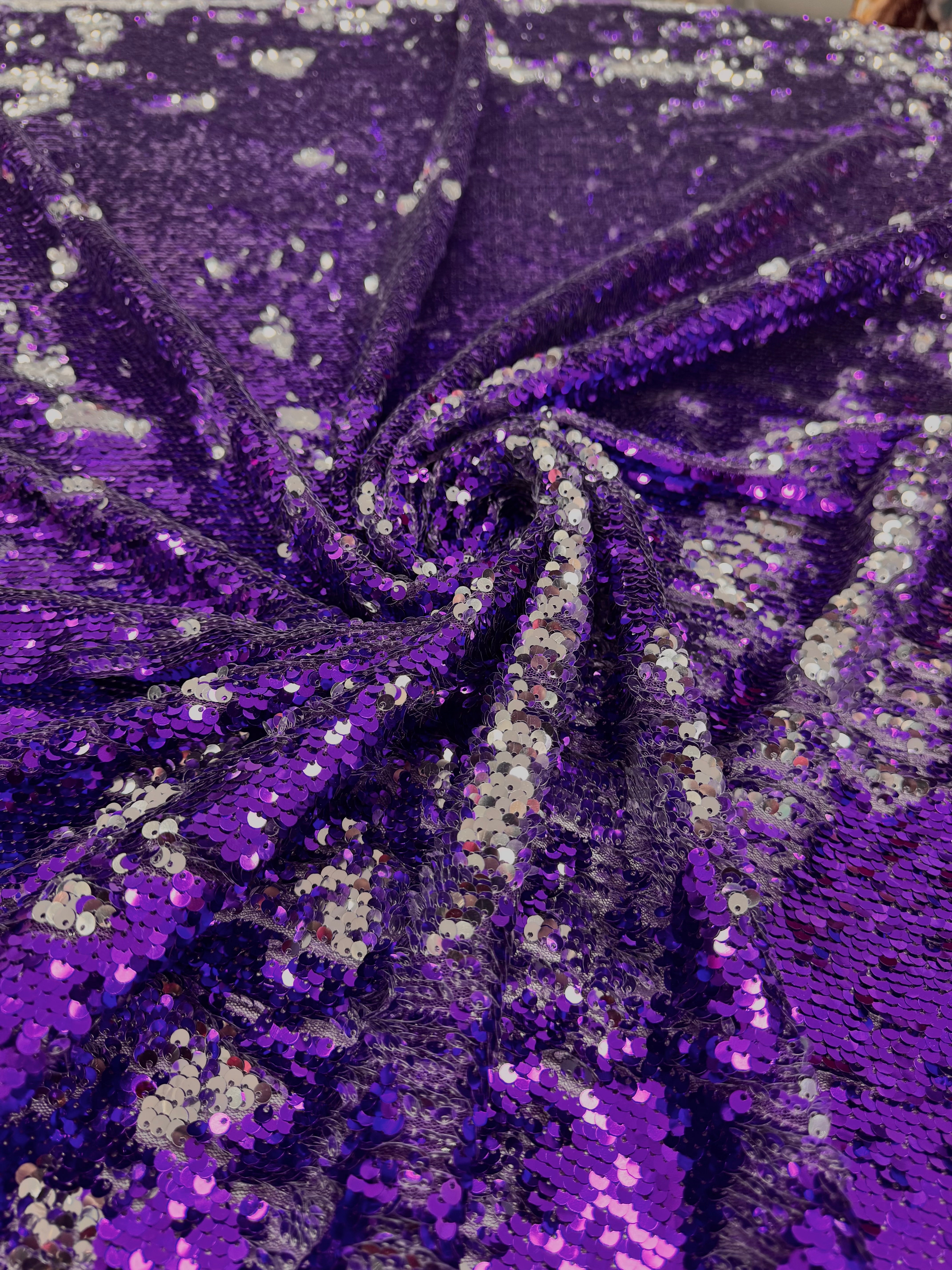 Paiete reversibile pe tull elastic, Mov cu Argintiu