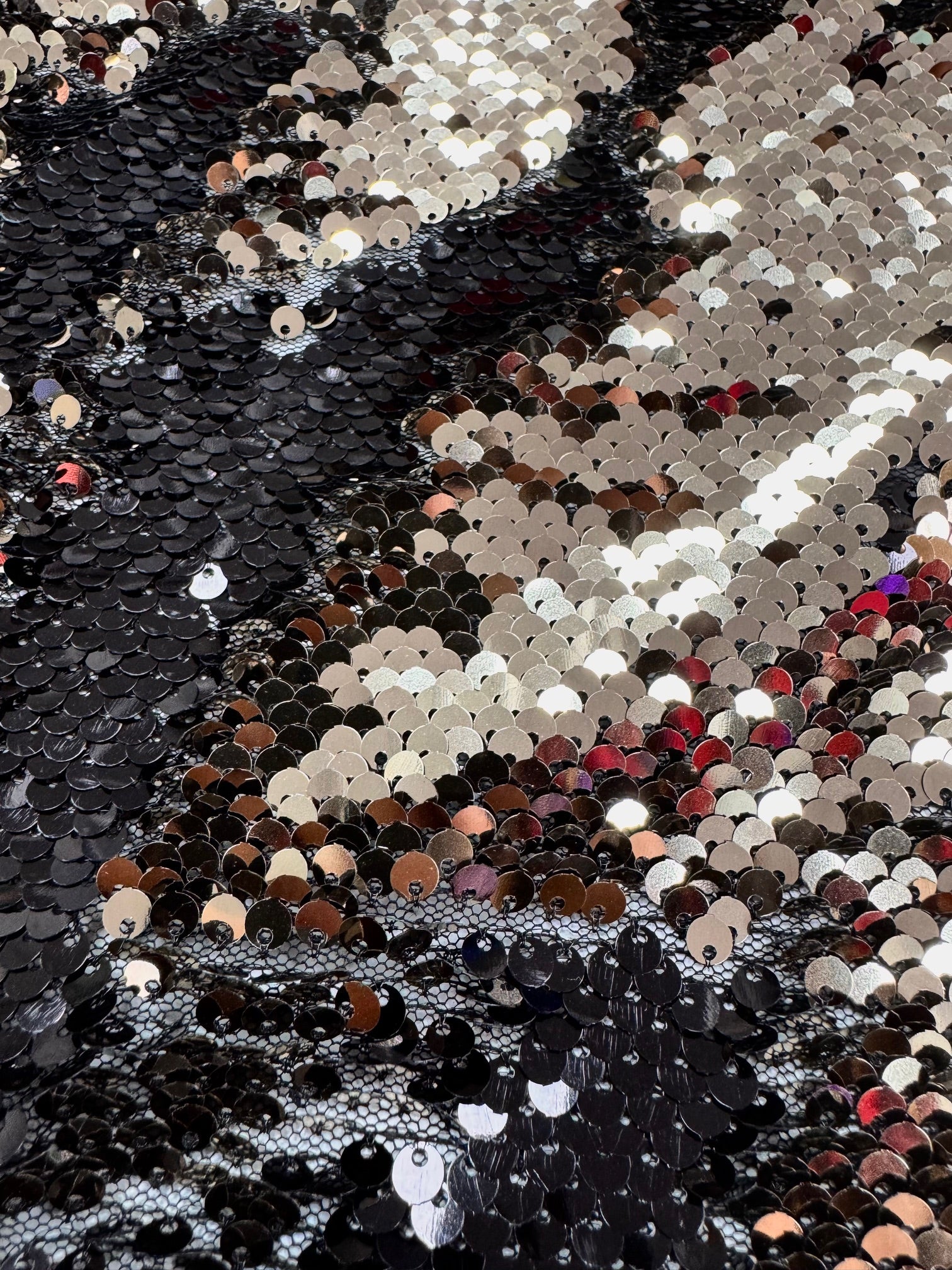 Paiete reversibile pe tull elastic, Negru cu Auriu