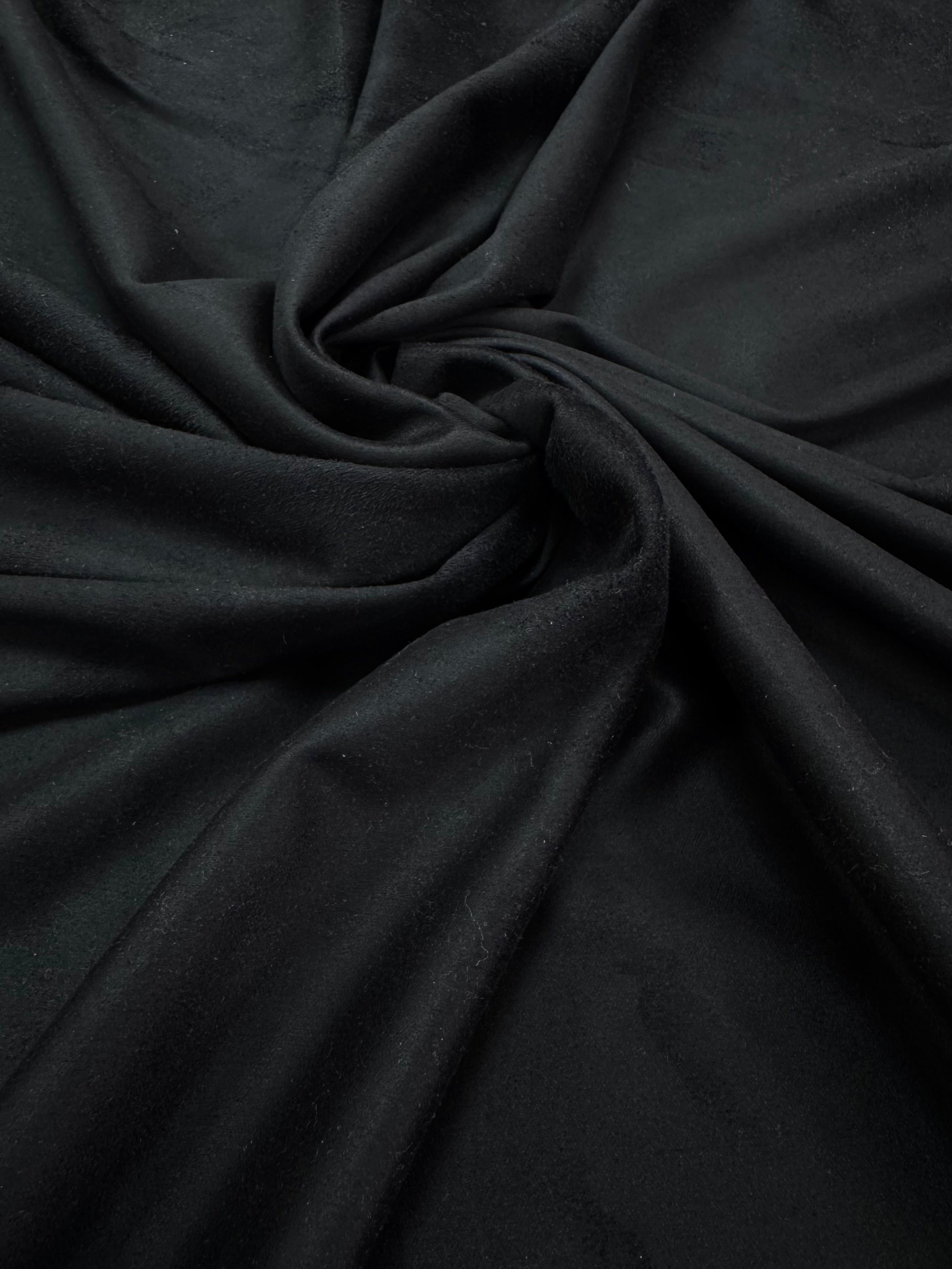 Imitatie piele intoarsa elastica, Negru