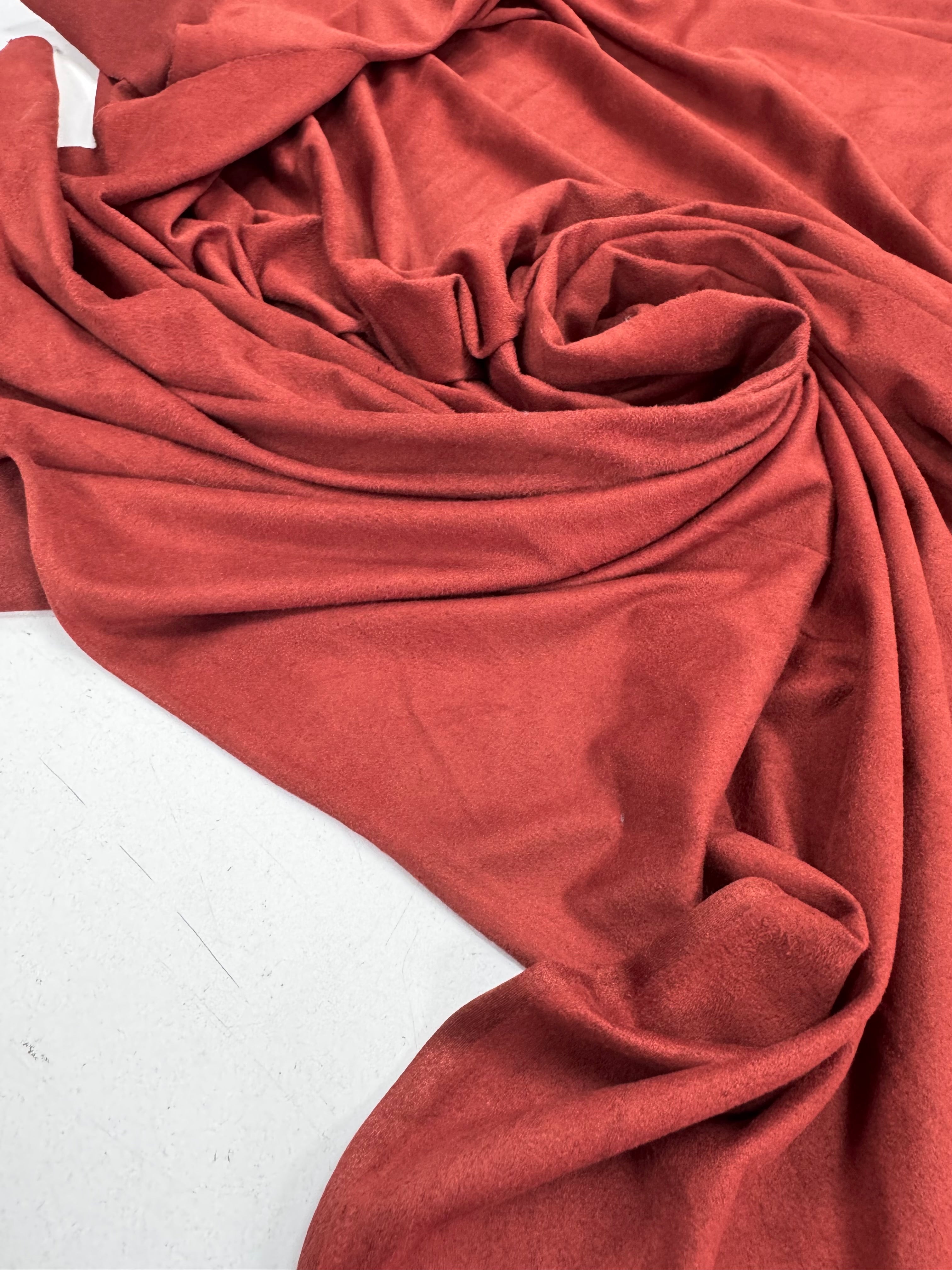 Imitatie piele intoarsa elastica, Caramiziu