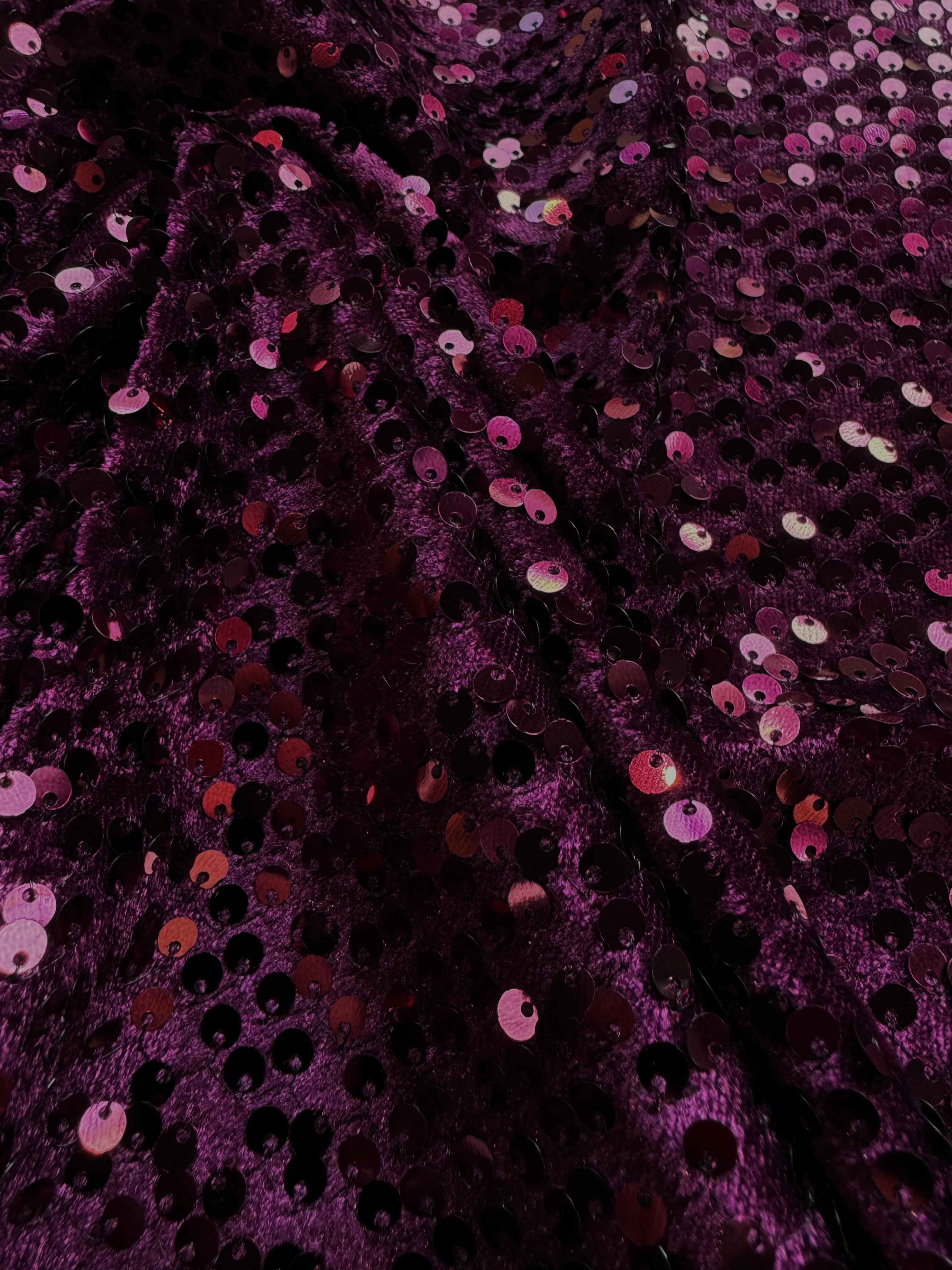 Catifea elastica cu paiete, Bordeaux