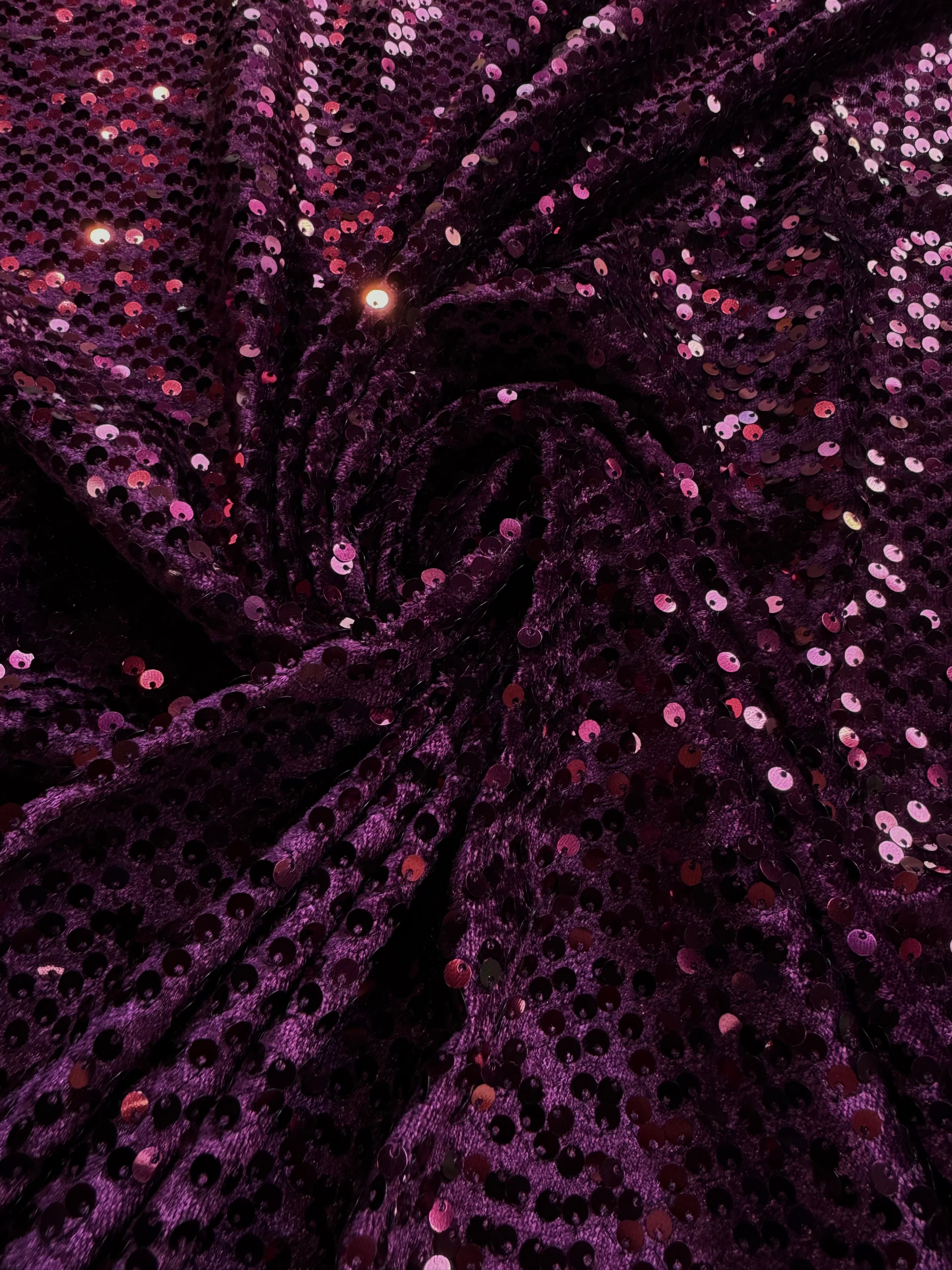 Catifea elastica cu paiete, Bordeaux