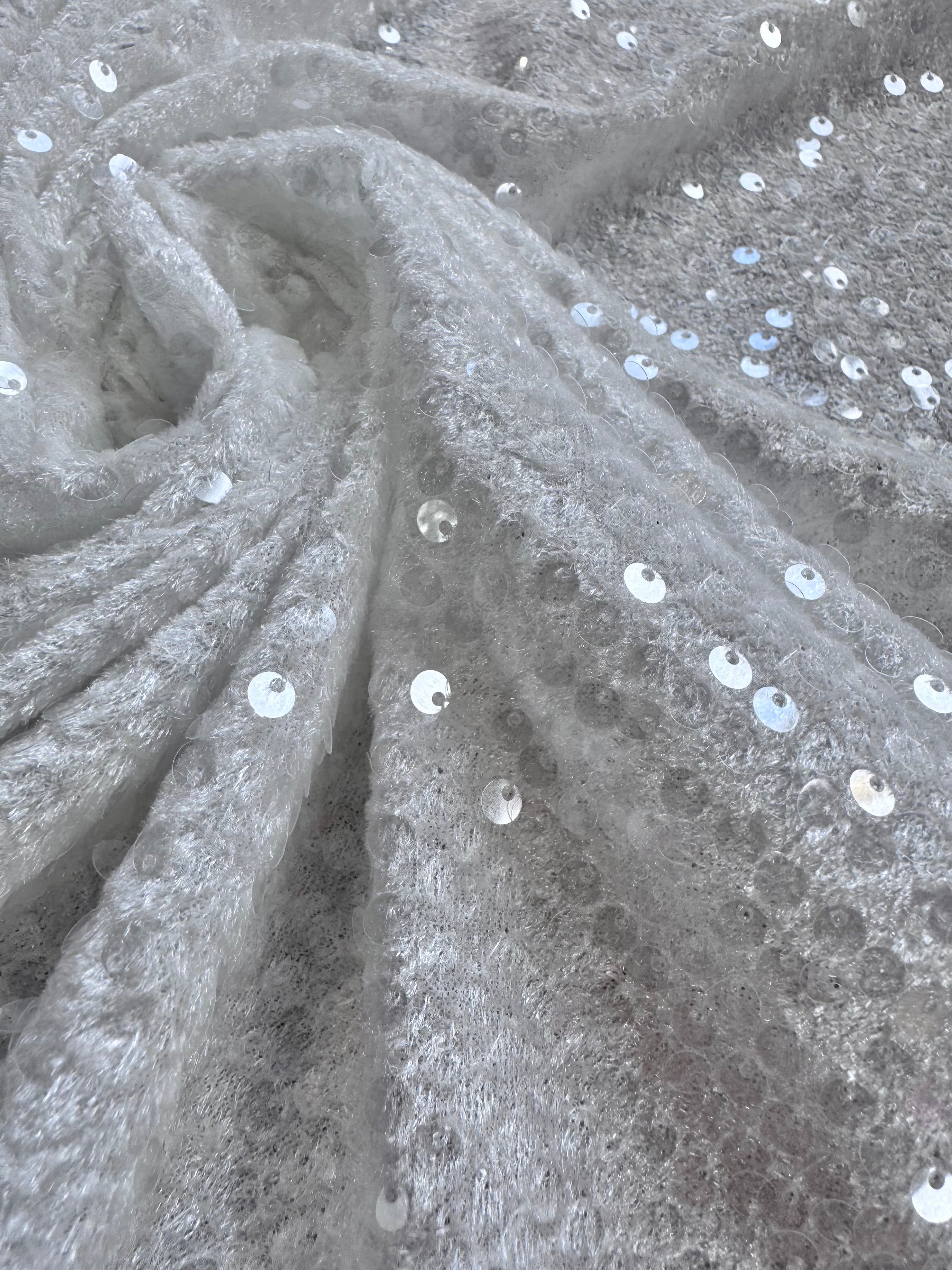 Catifea elastica cu paiete, Ivoire