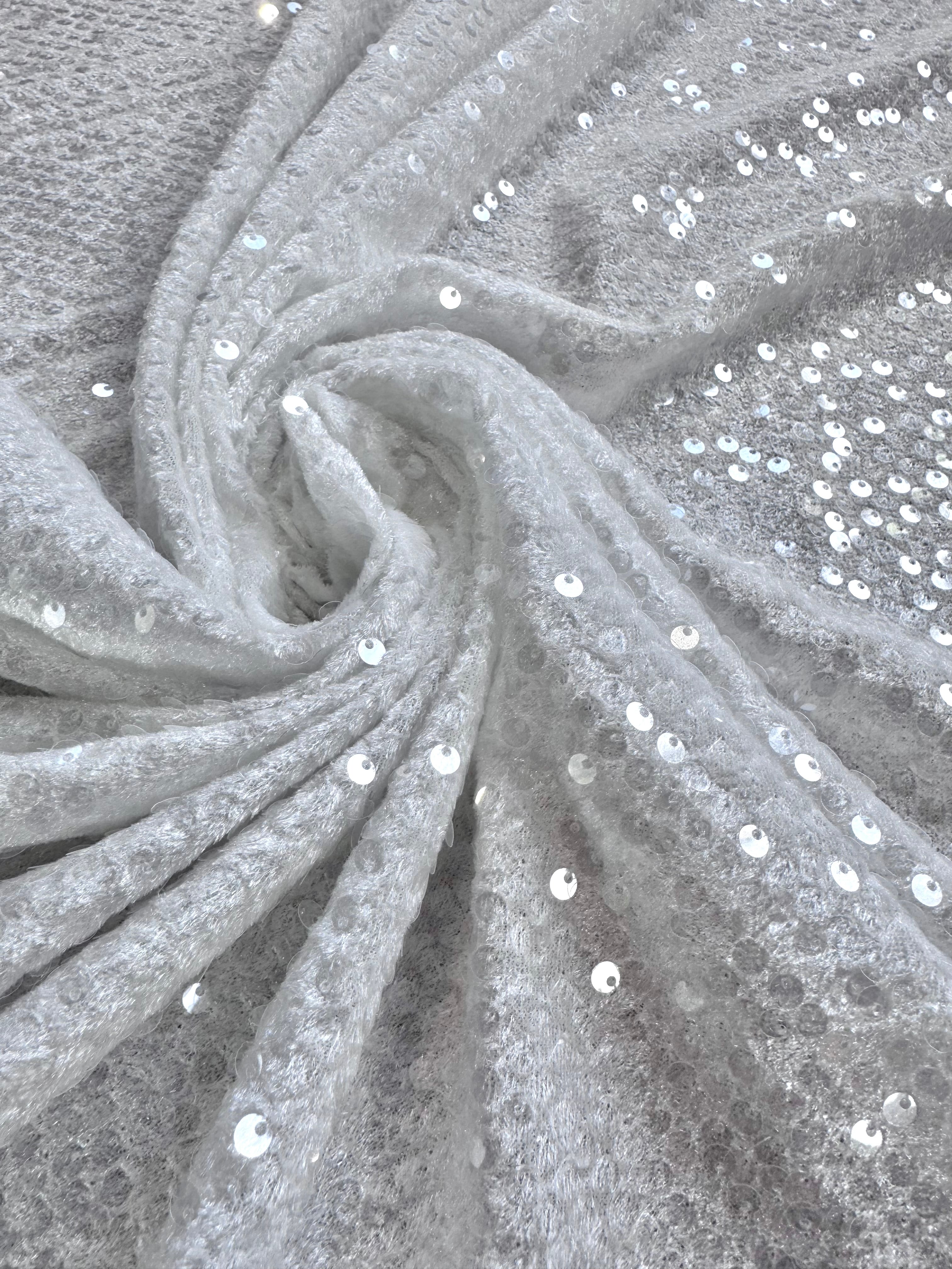 Catifea elastica cu paiete, Ivoire