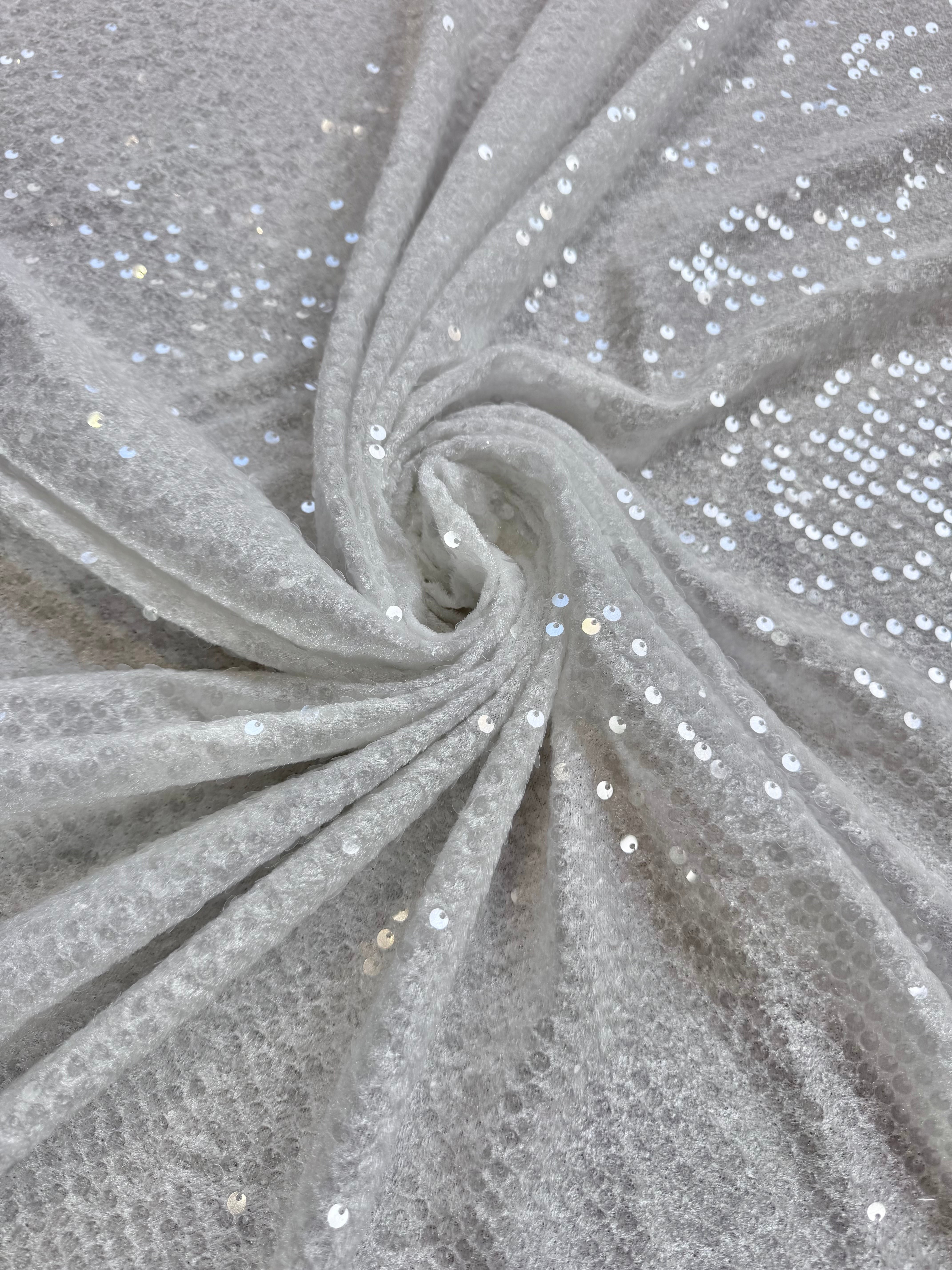 Catifea elastica cu paiete, Ivoire