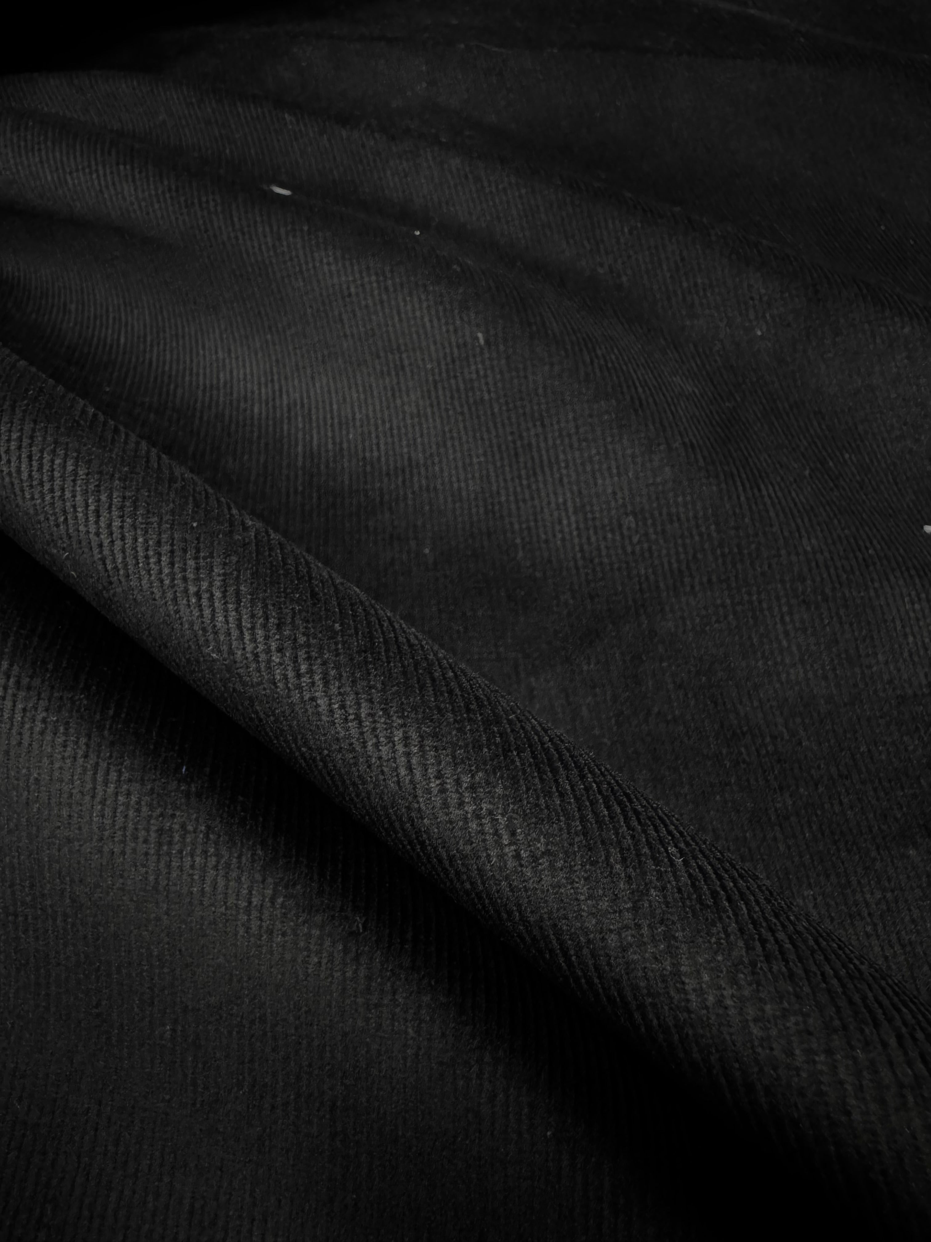 Catifea de bumbac raiata elastica, Negru