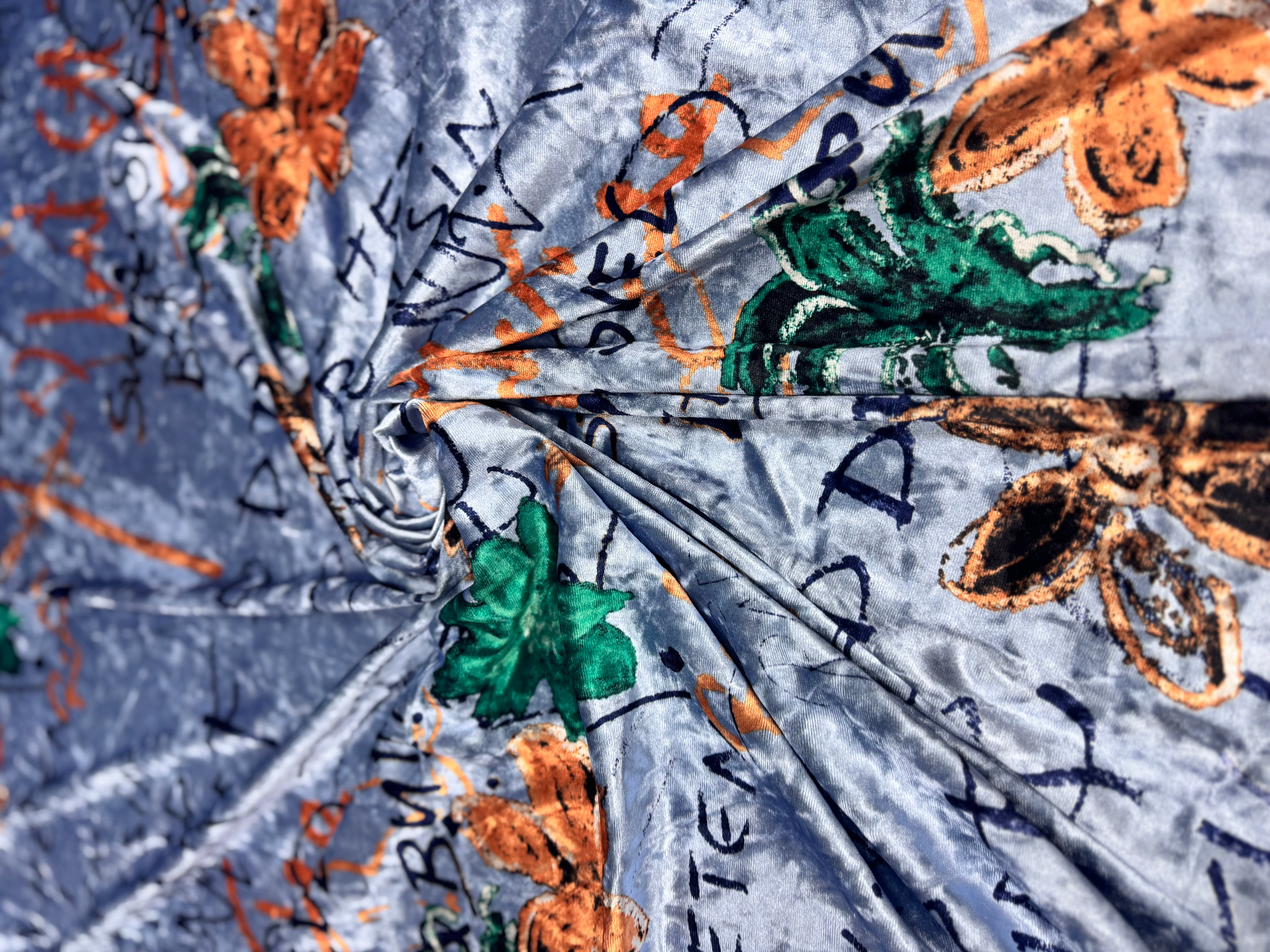 Catifea elastica cu model