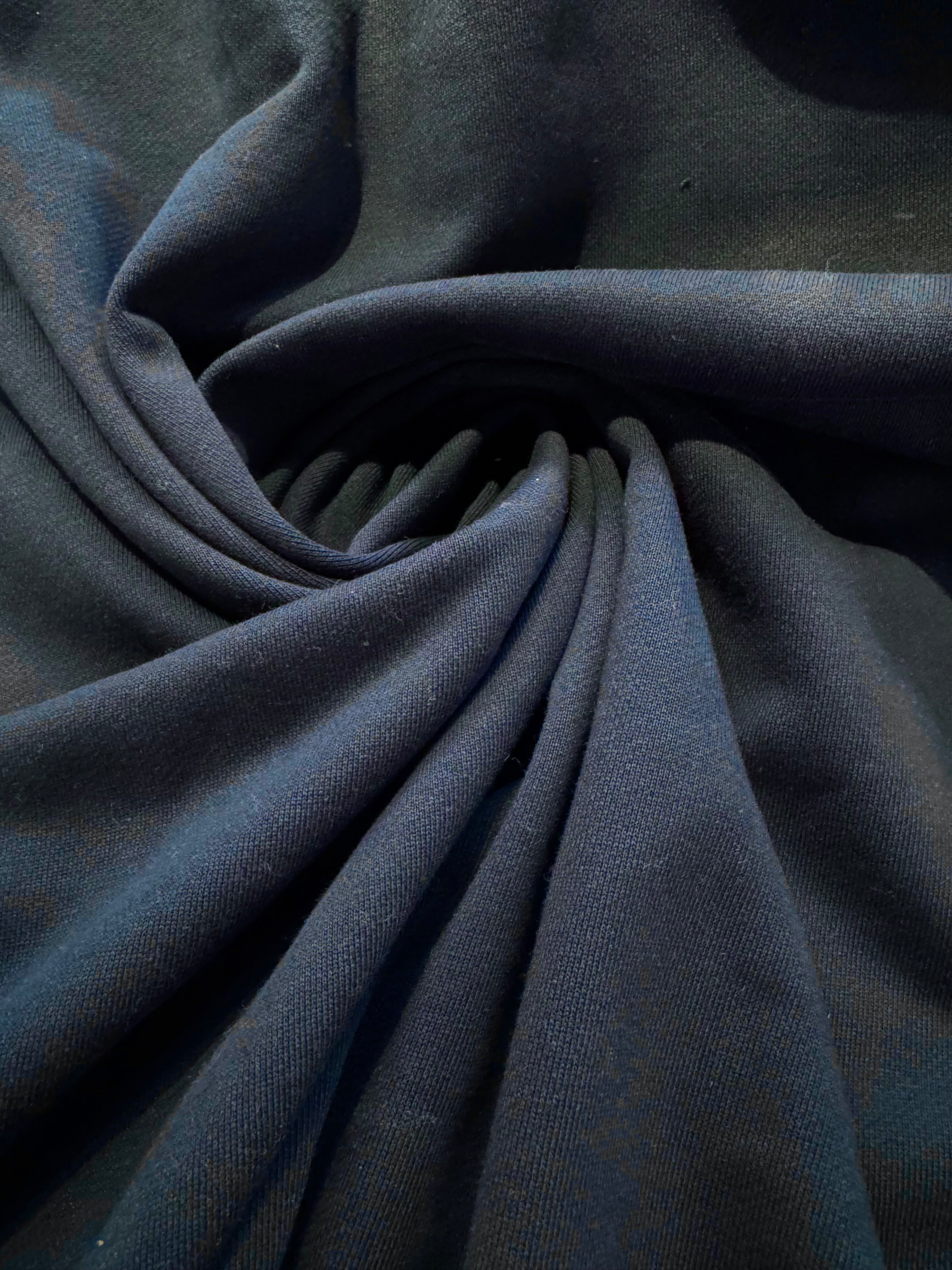 Tesatura trening (French Terry 3 Fire) Bleumarin