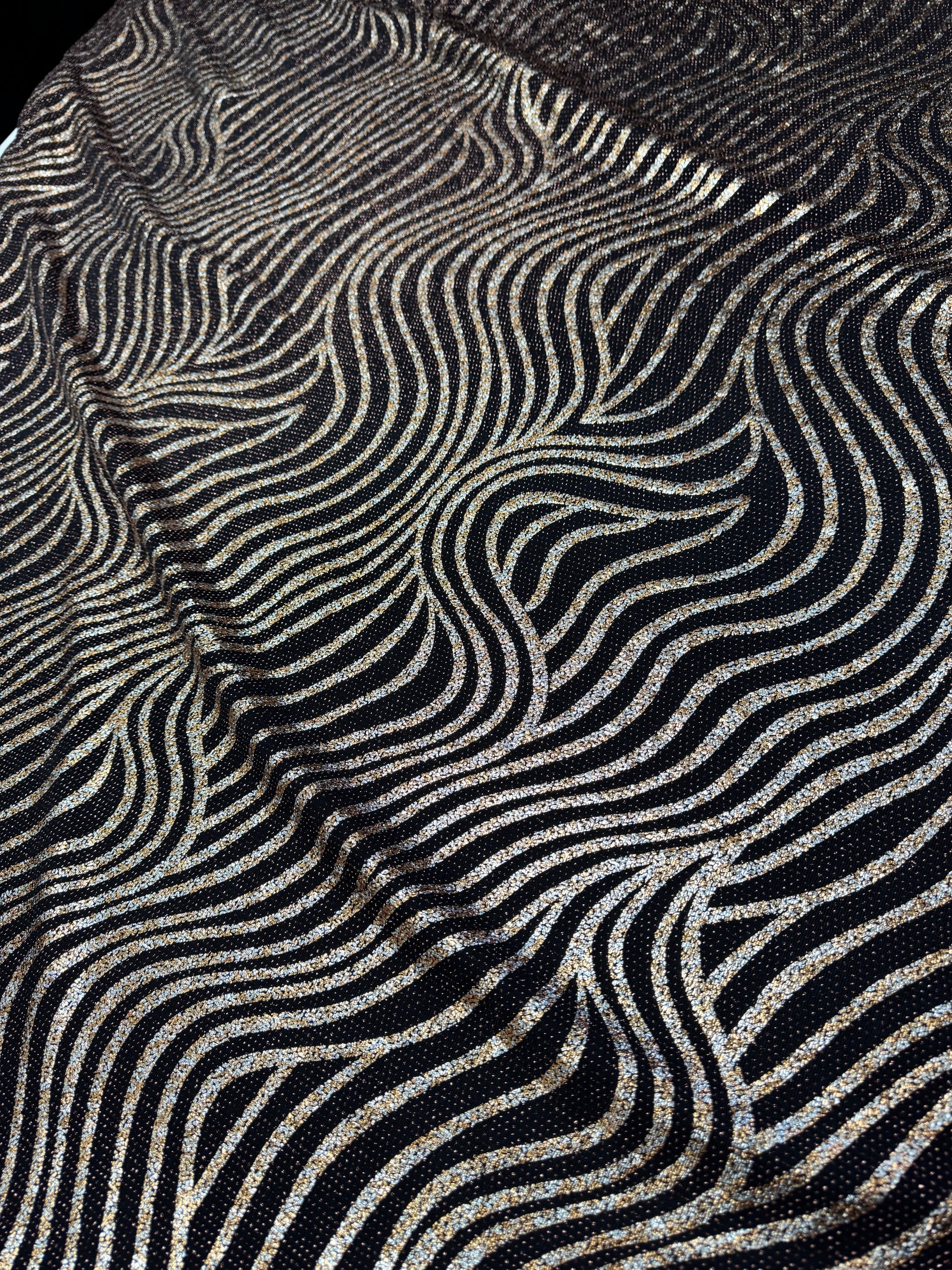 Lurex negru cu auriu