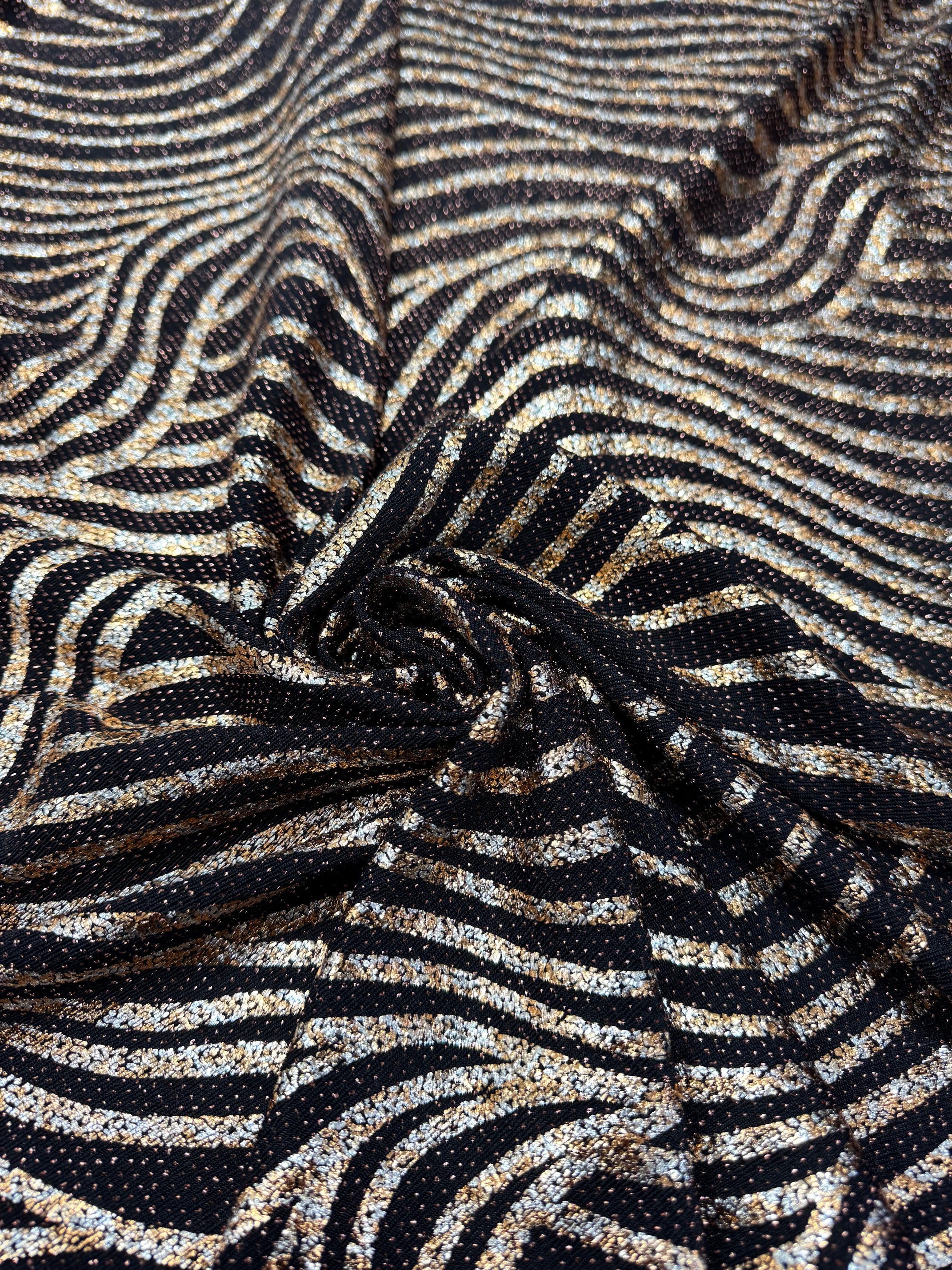 Lurex negru cu auriu