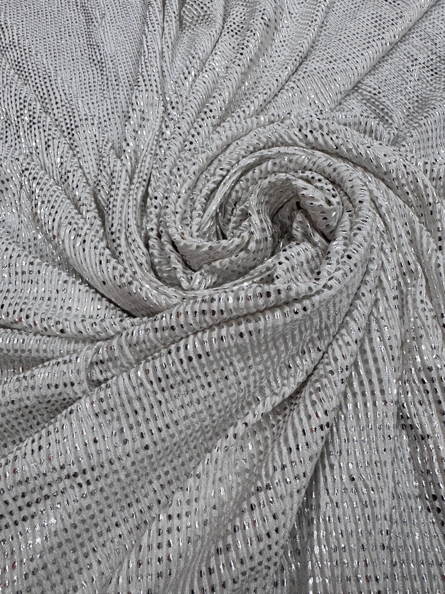 Lurex crem cu argintiu