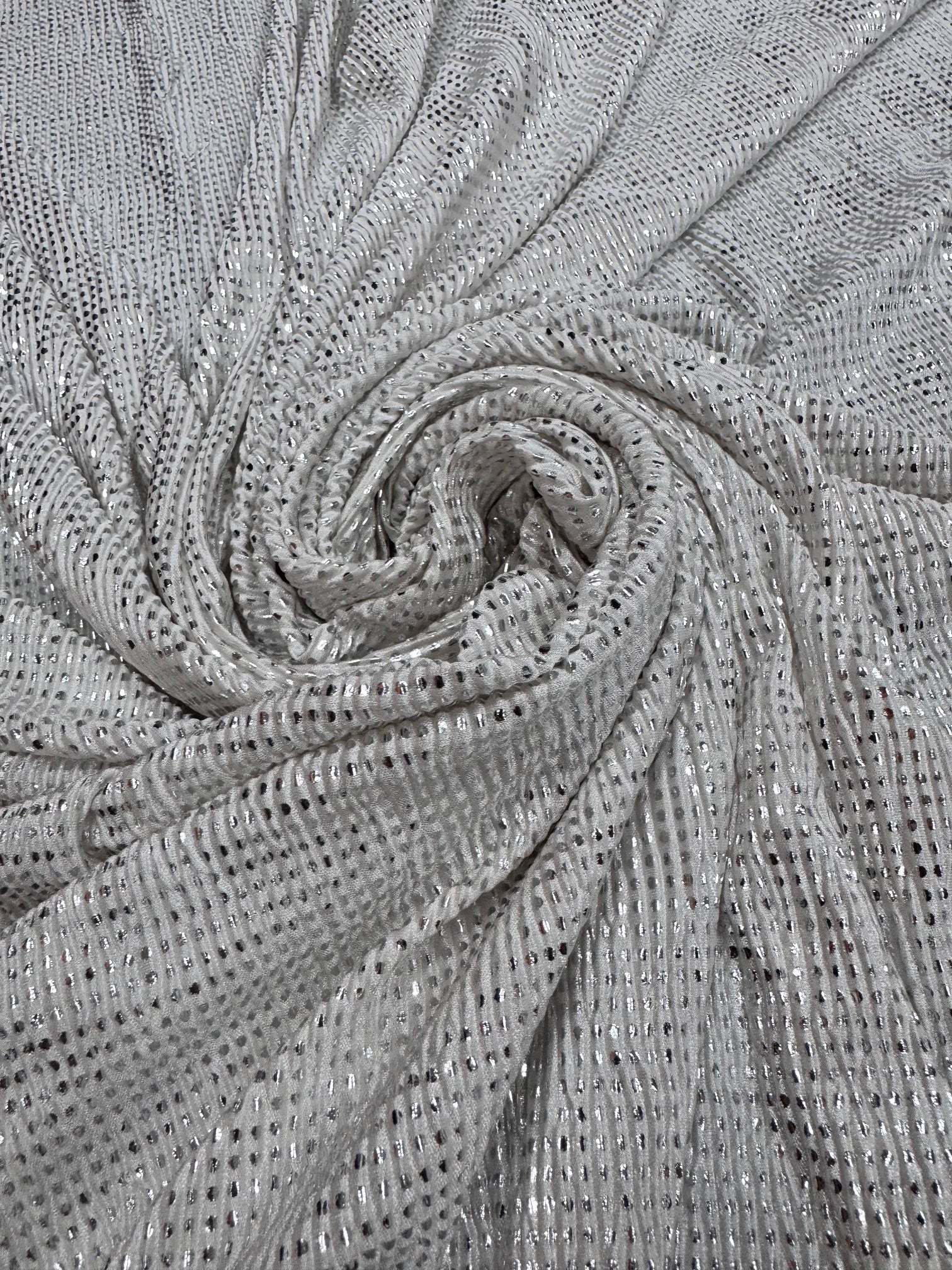 Lurex crem cu argintiu