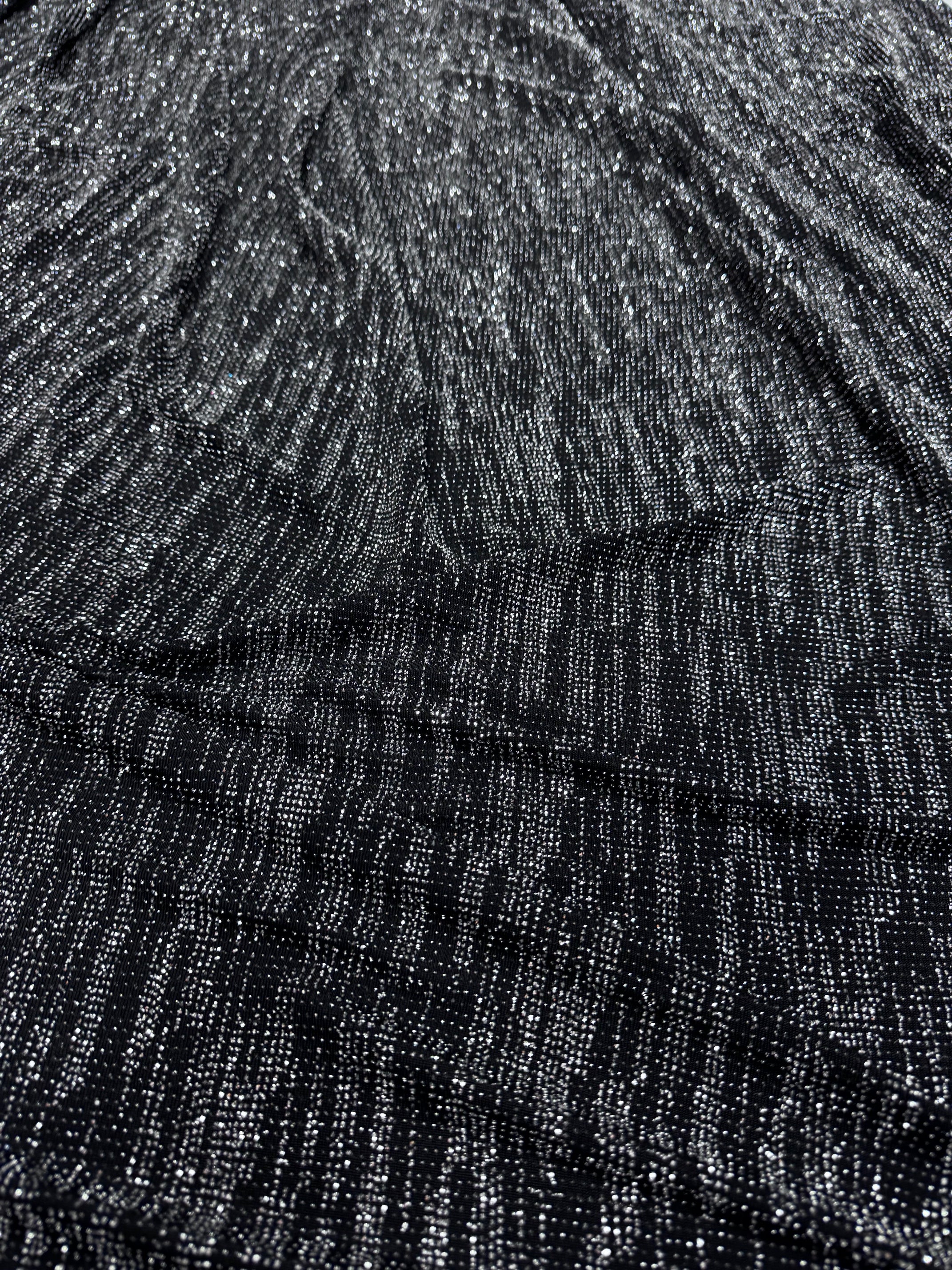 Lurex negru cu argintiu