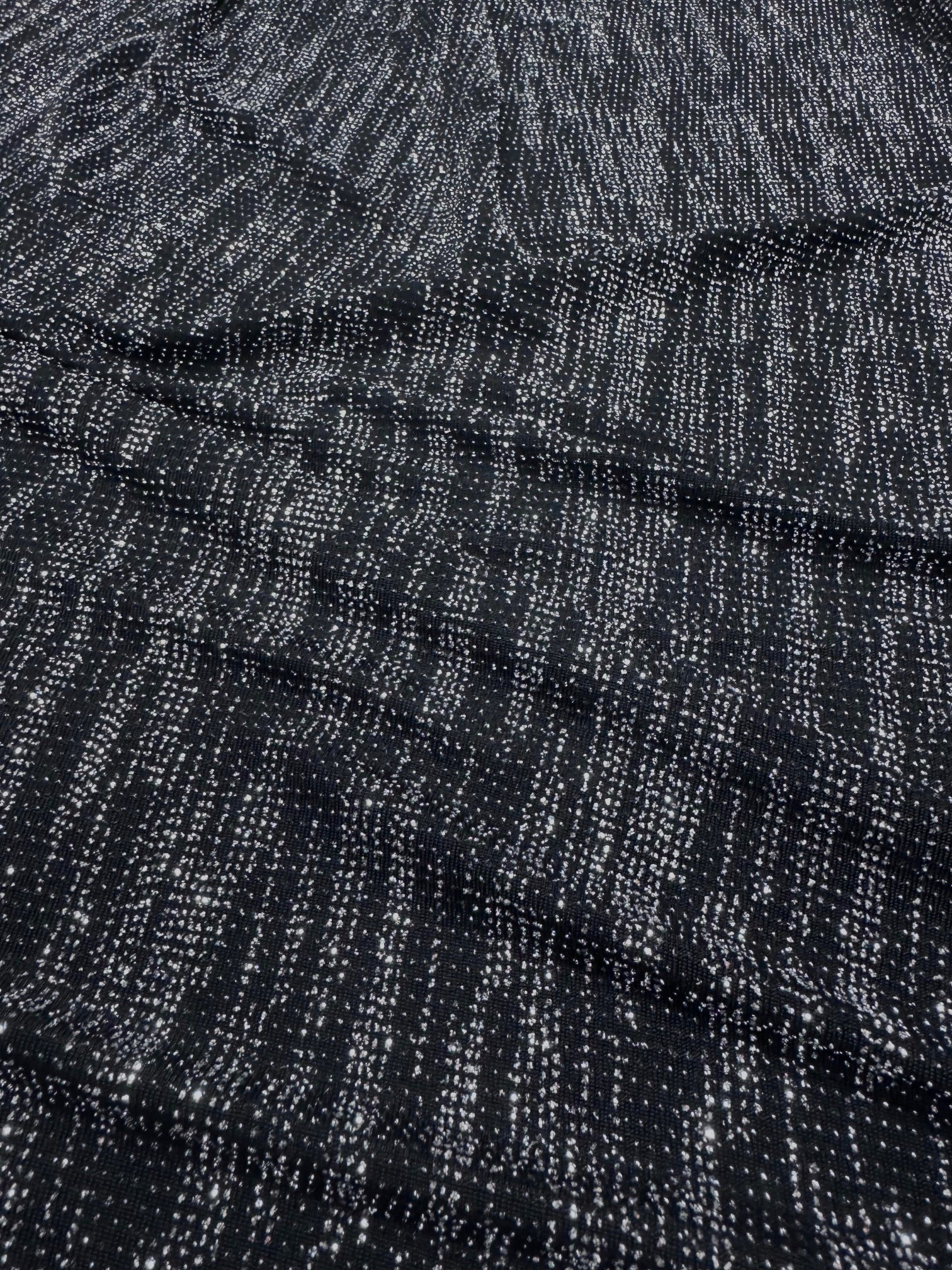 Lurex negru cu argintiu