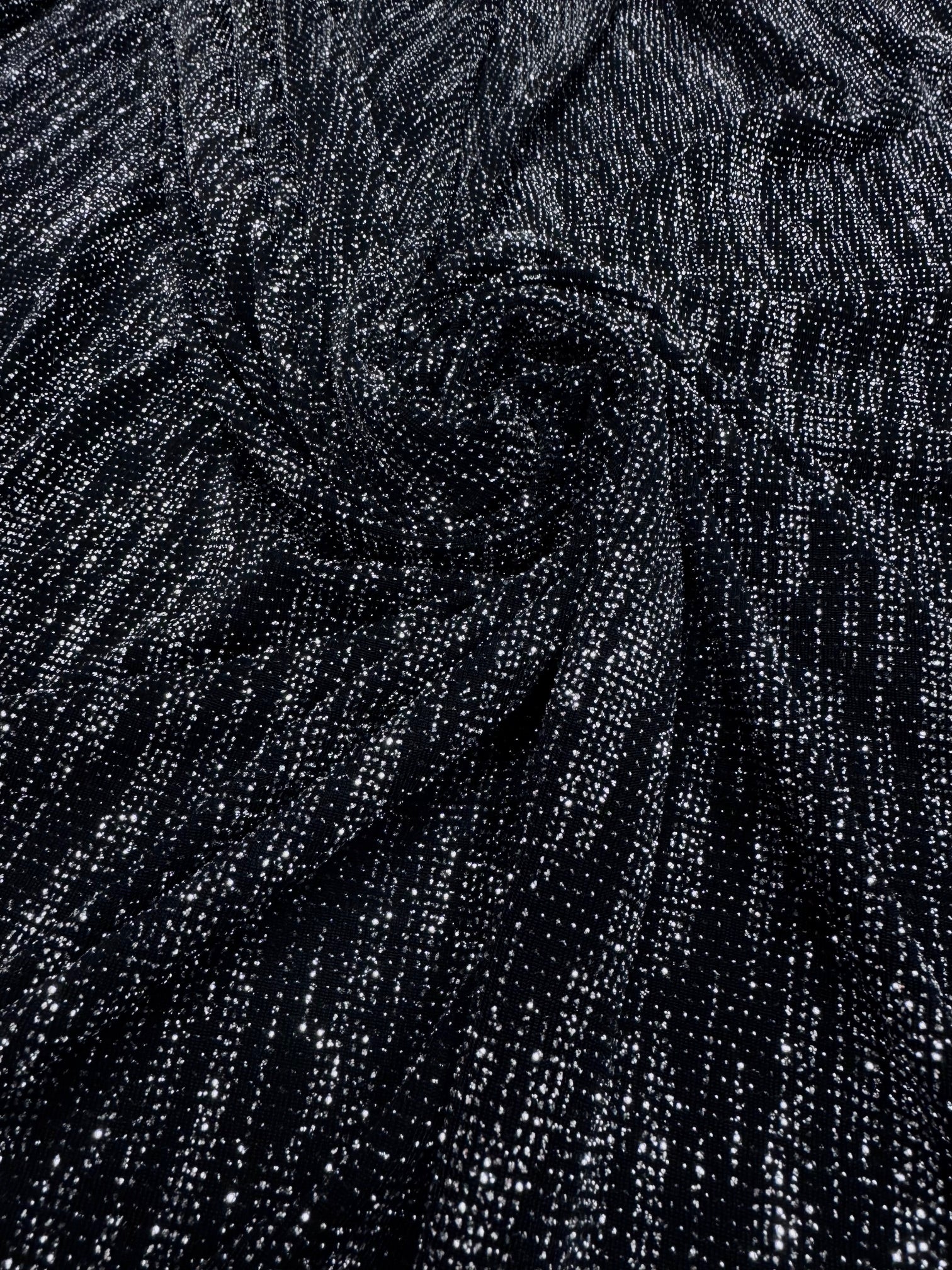 Lurex negru cu argintiu