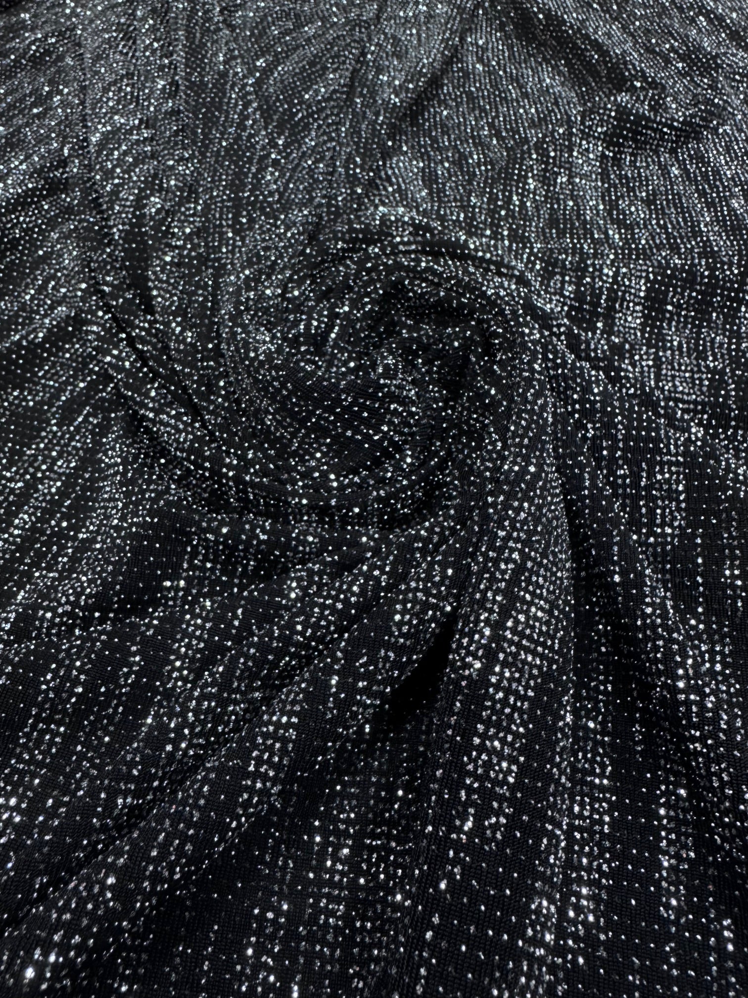 Lurex negru cu argintiu