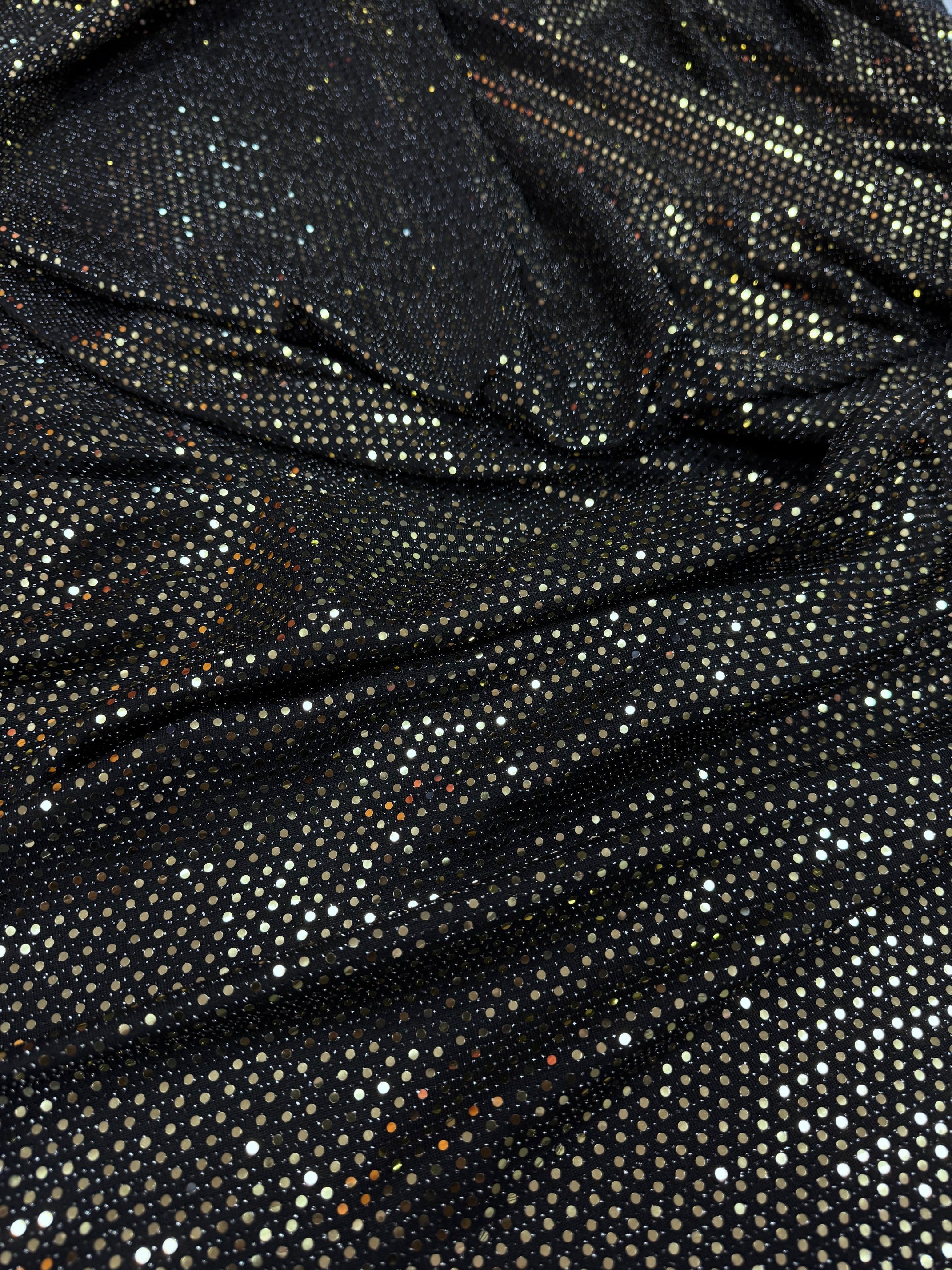 Lurex negru cu auriu