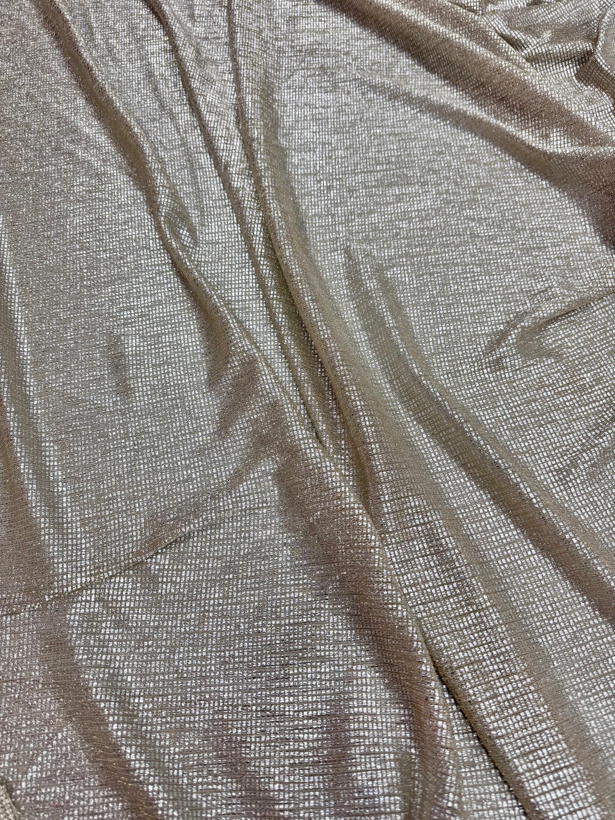 Lurex crem cu argintiu