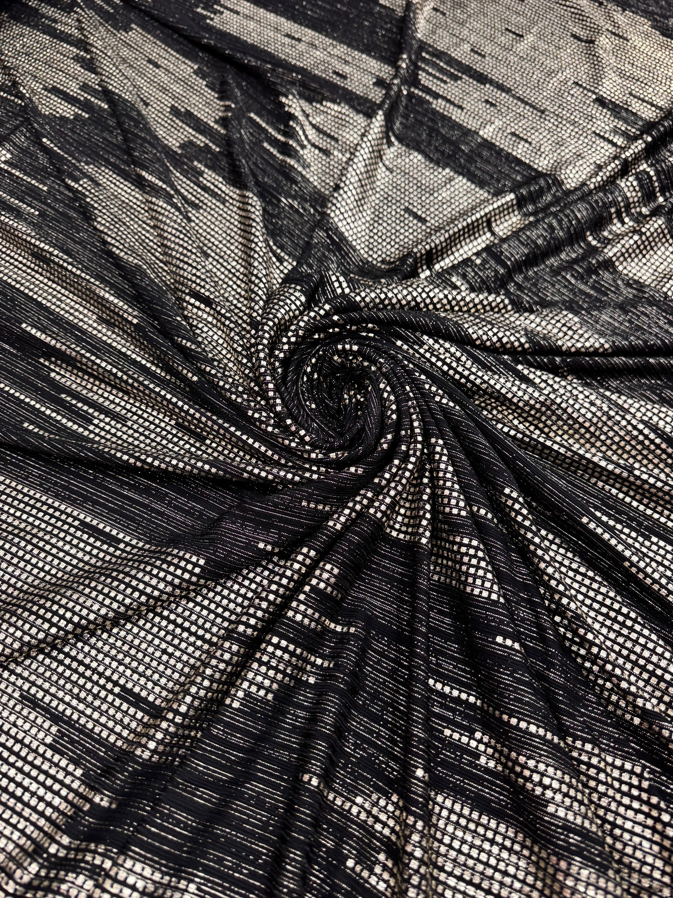 Lurex negru cu auriu