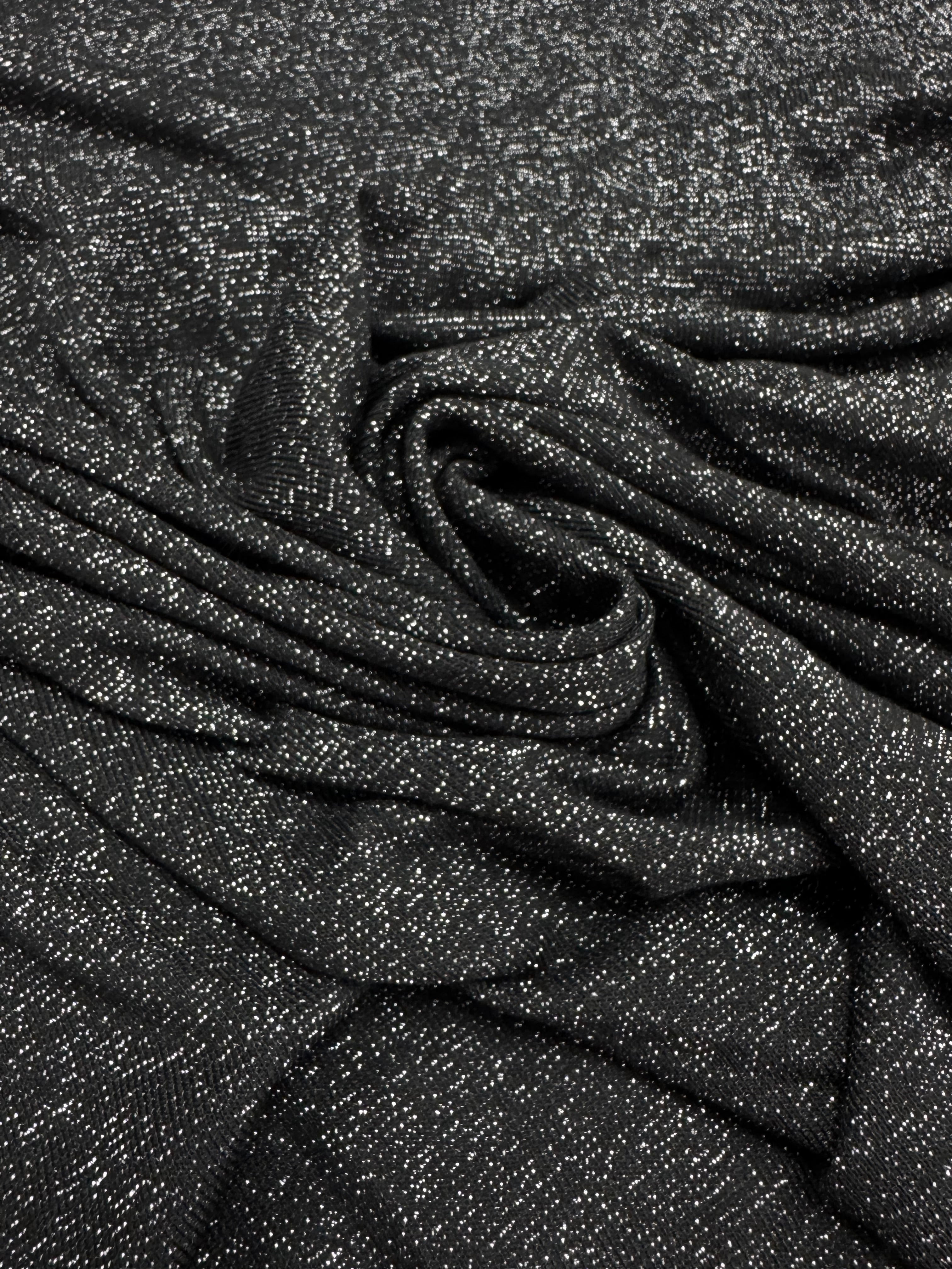 Lurex negru cu argintiu