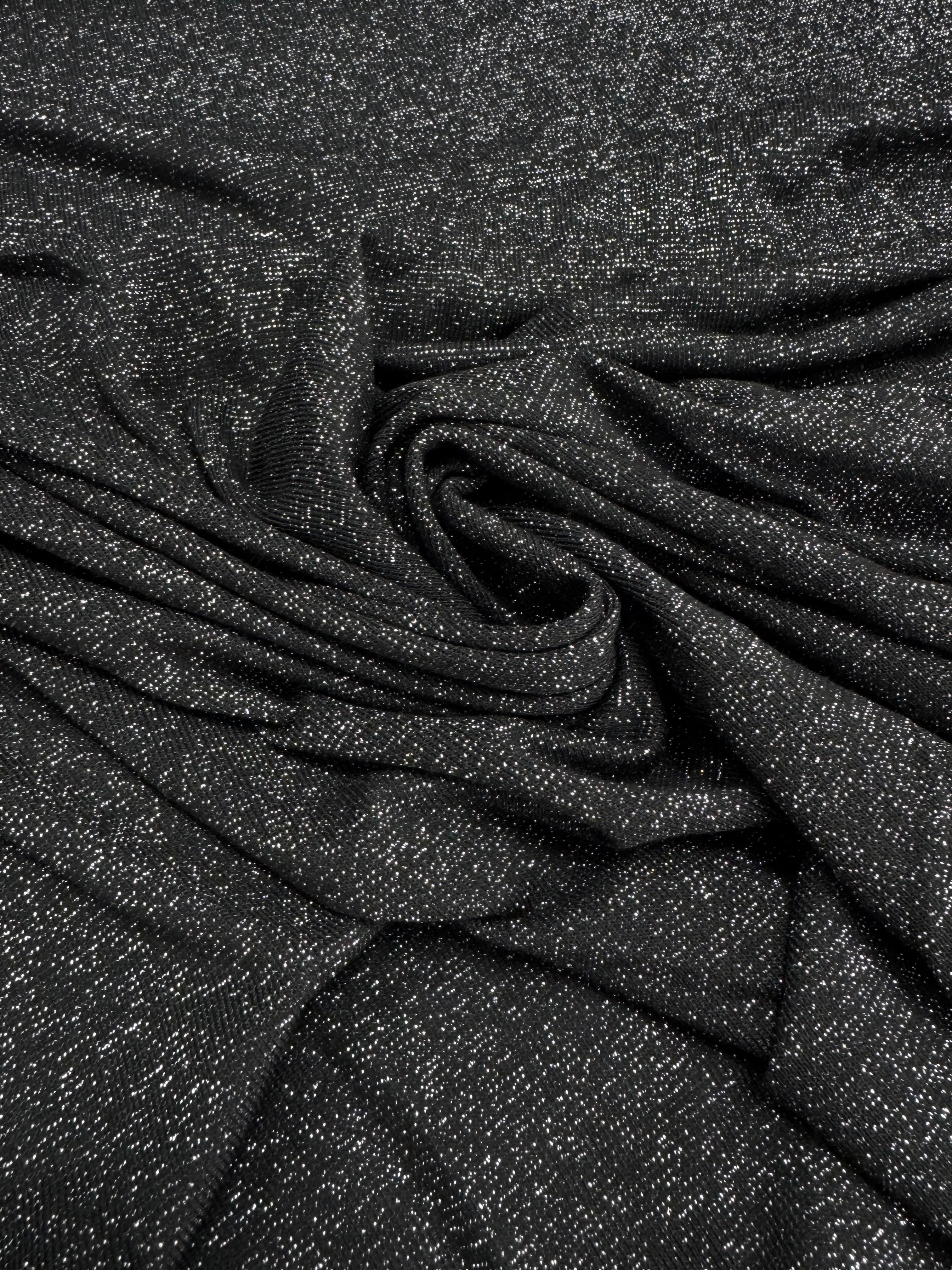 Lurex negru cu argintiu